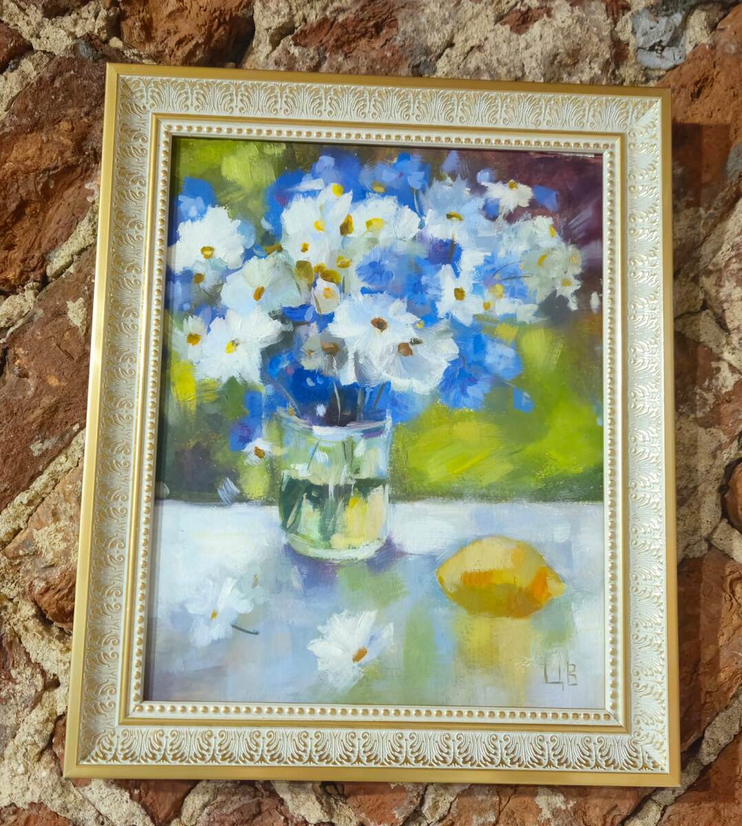 Цветкова Валерия "Ромашки" карт/масло 25/20 см 2023г