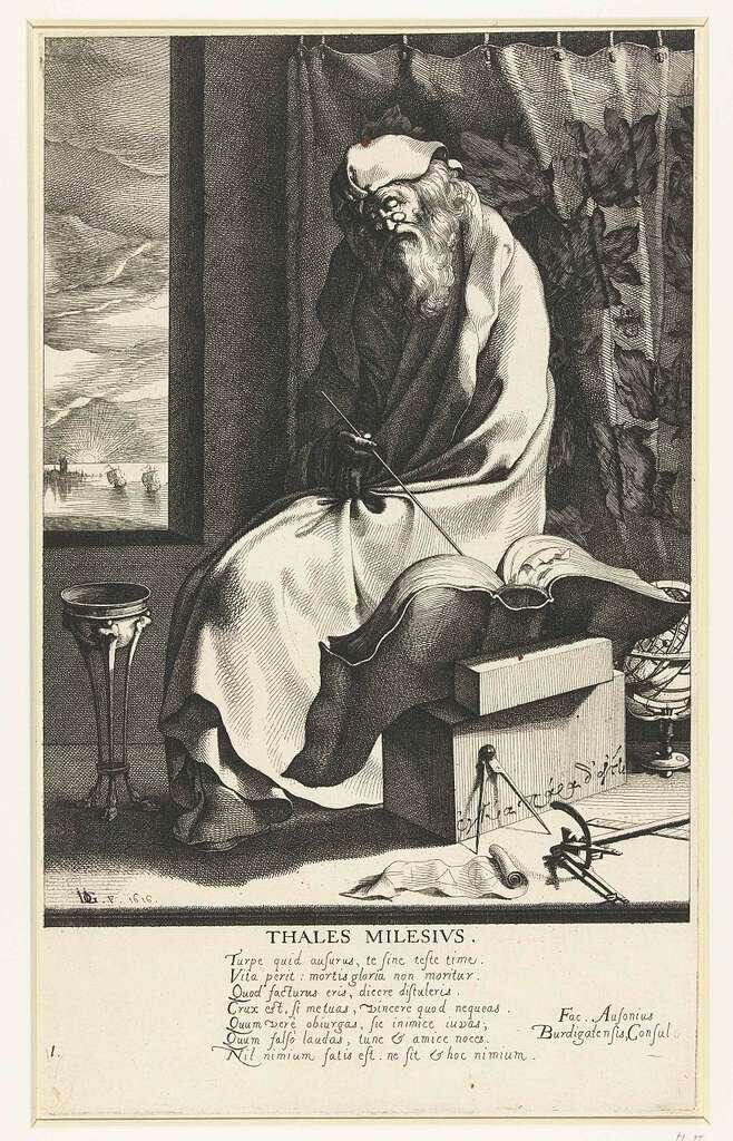 Фалес Милетский. Якоб де Гейн Первый. Источник изображения: https://clck.ru/3PAzHd. 