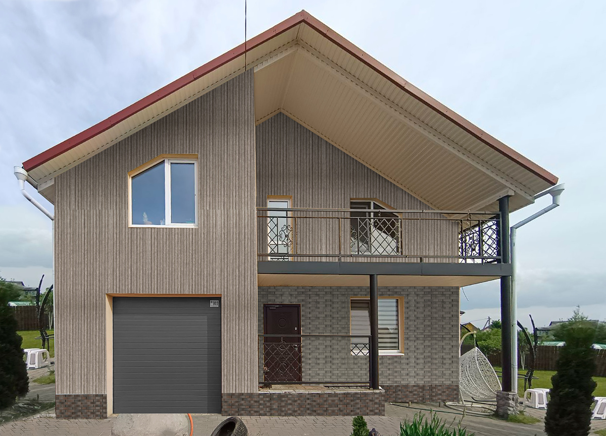 Дом с сайдингом без декора