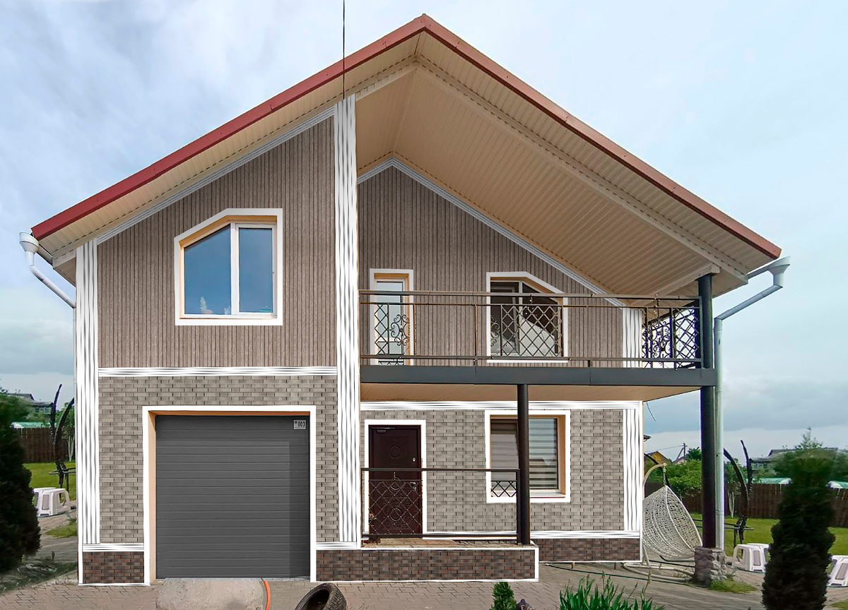 Дом с применением декора