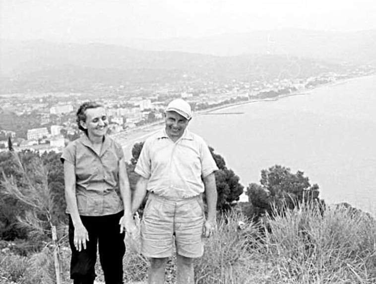 Степан Бандера с женой в послевоенные годы