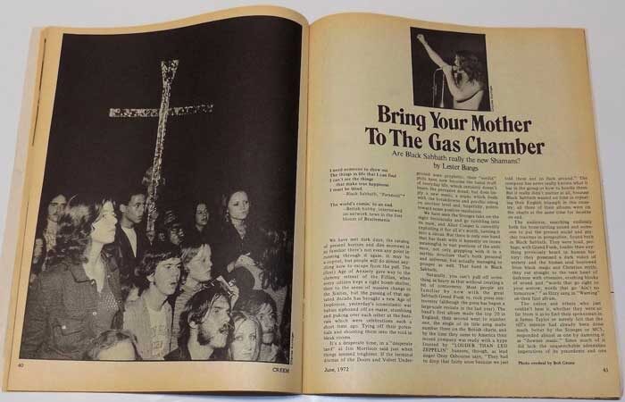Black Sabbath, журнал «Creem» — июнь 1972 г
