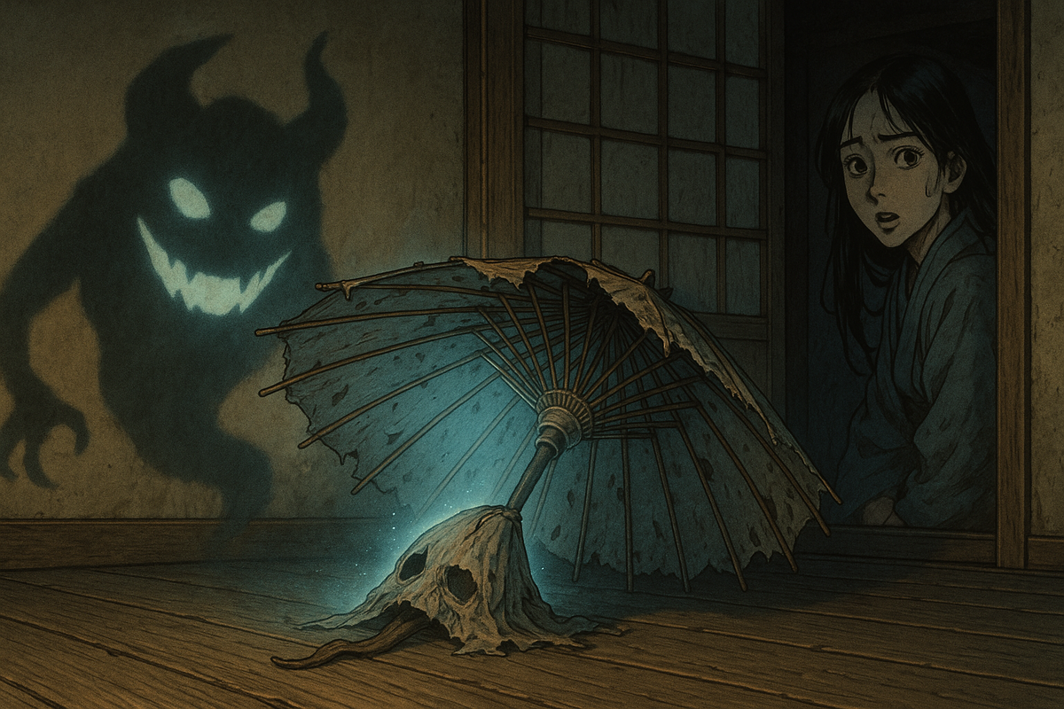 Оживший зонтик (создано с помощью нейросети)