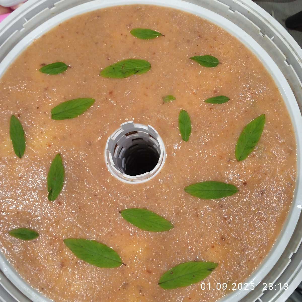 Это яблоко-груша и листики мяты