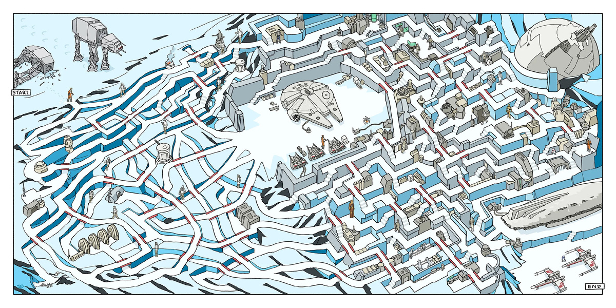 Лабиринт «Звёздные войны». Художник Шон С. Джексон. Источник: https://www.seancjackson.com/blog-1