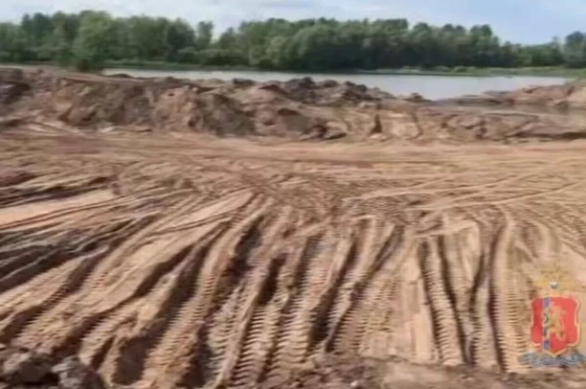    В Красноярском крае выявили незаконную добычу песка на 5 млн рублей