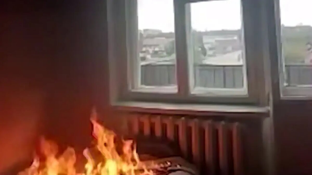    Поджог квартиры. © Соцсети