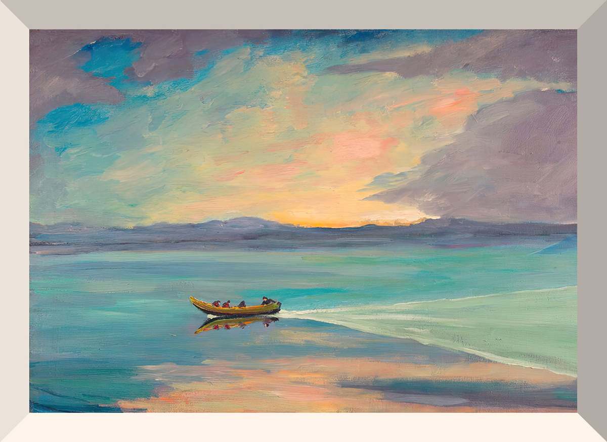 Уинстон Черчилль, «Затишье. На лодке», 1925 г. Источник: https://www.getdailyart.com/