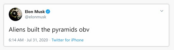 «Очевидно, что пирамиды построили инопланетяне». - Илон Маск