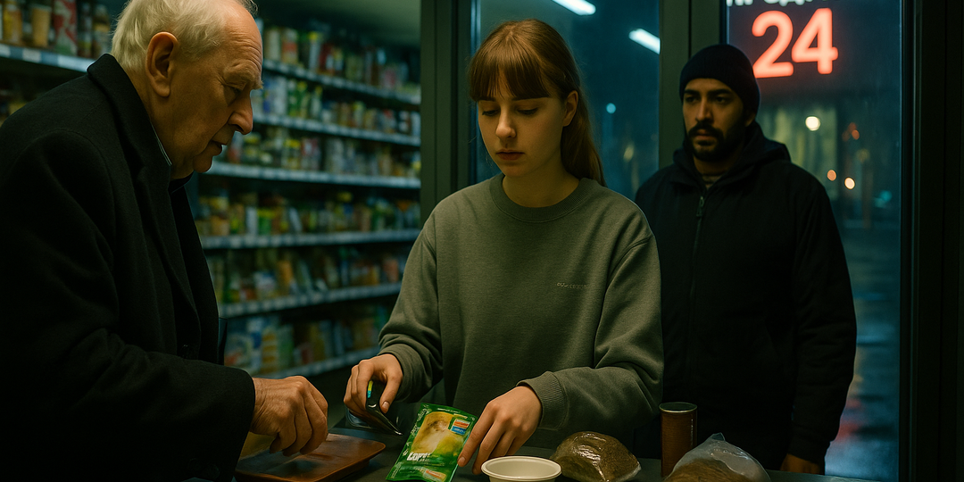 Ночной магазин «Продукты 24»: «Кошке чего-нибудь от души» — и чек, где главное было не цена