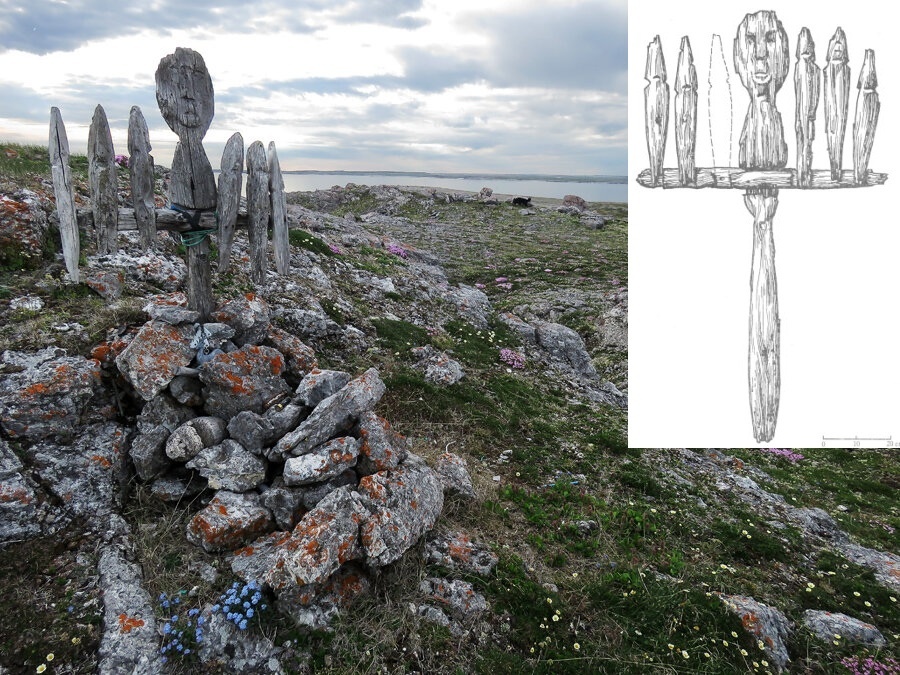 Семиглавый идол на острове Вайгач