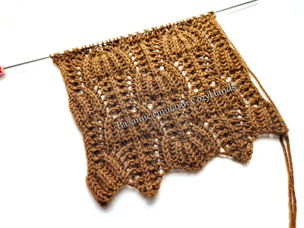 Красивый ажурный узор как Медвежьи лапки