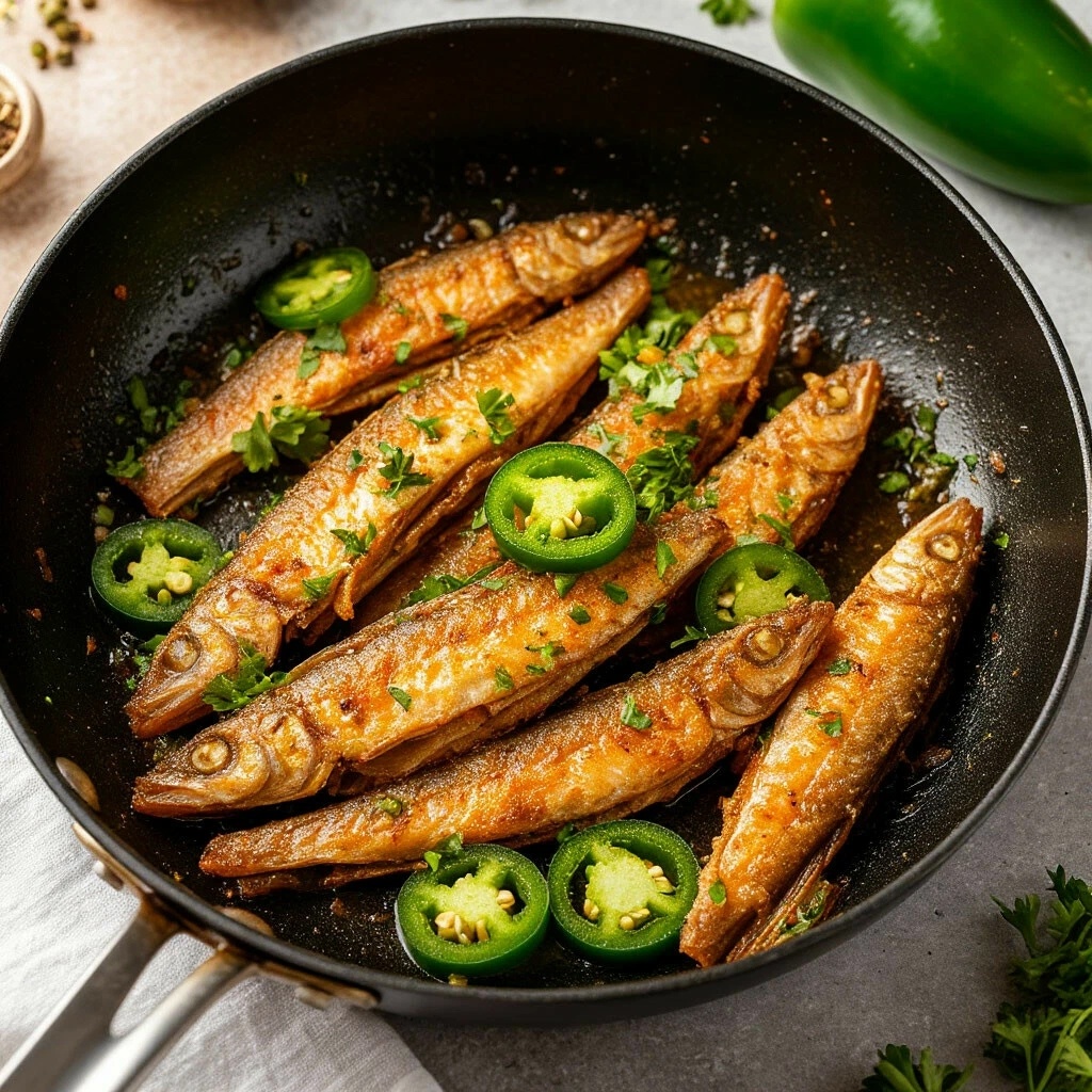 Рыбка получается пикантная, с ароматом перчика.