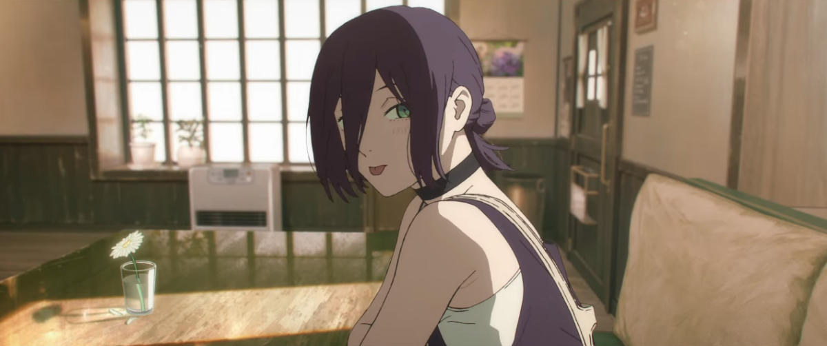 кадр из аниме «человек-бензопила»