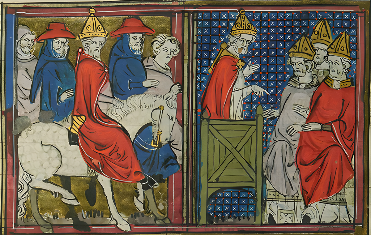 Миниатюра XV века с изображением Клермонского собора приписывается Жану Фуке и хранится в Национальной библиотеке Франции в Париже.