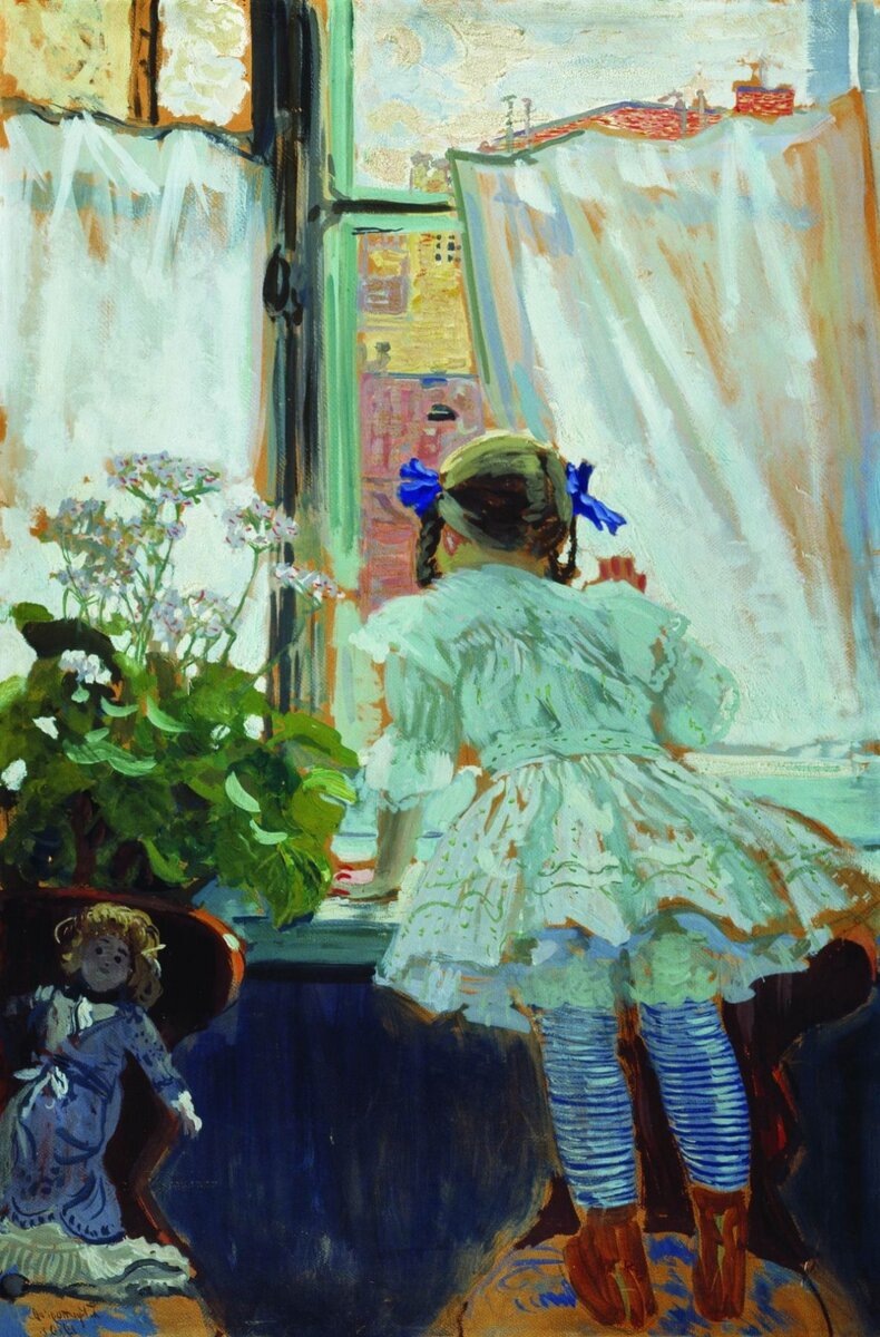 Б.М. Кустодиев "Портрет дочери" 