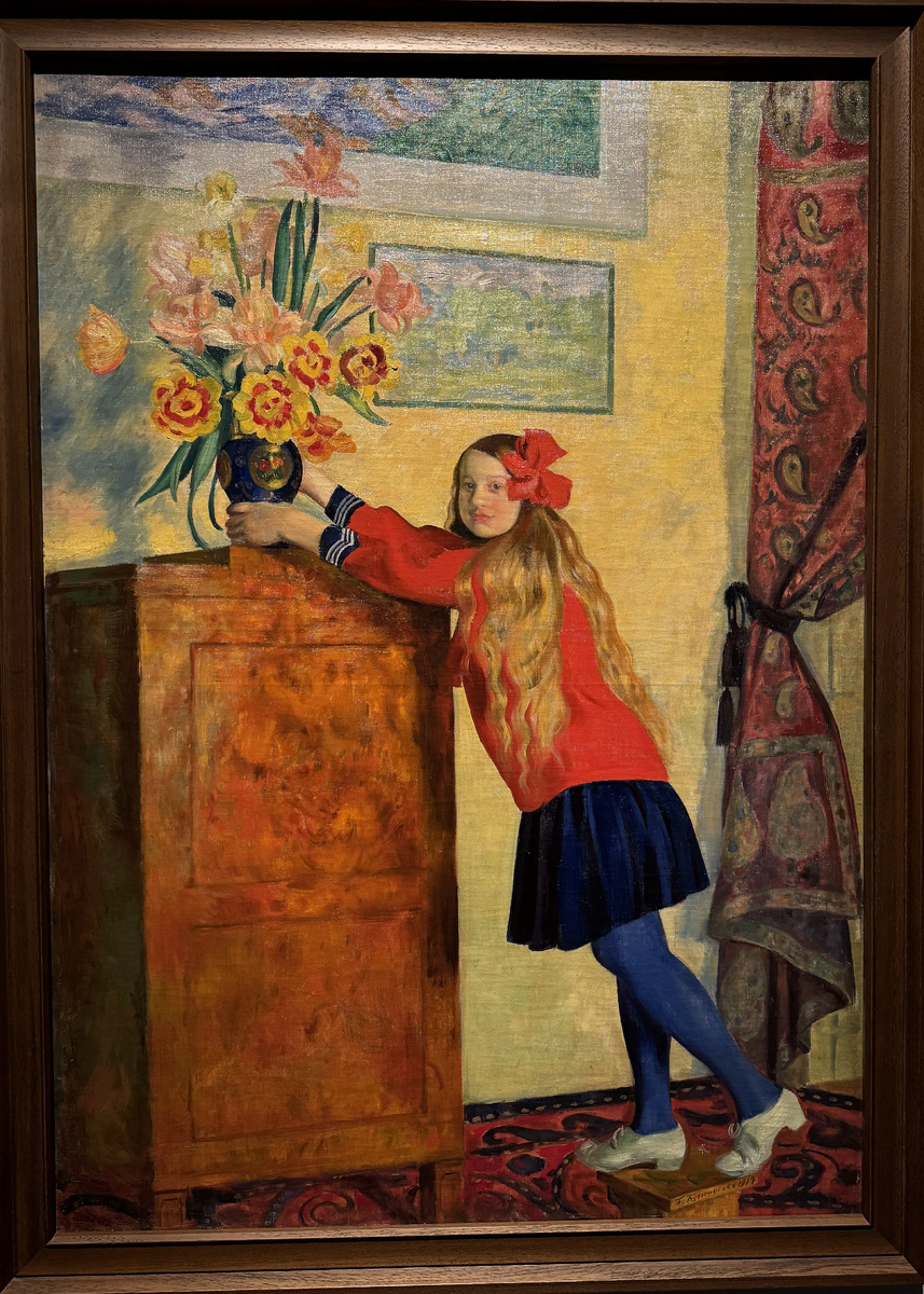 Б.М. Кустодиев "Портрет дочери Елены"