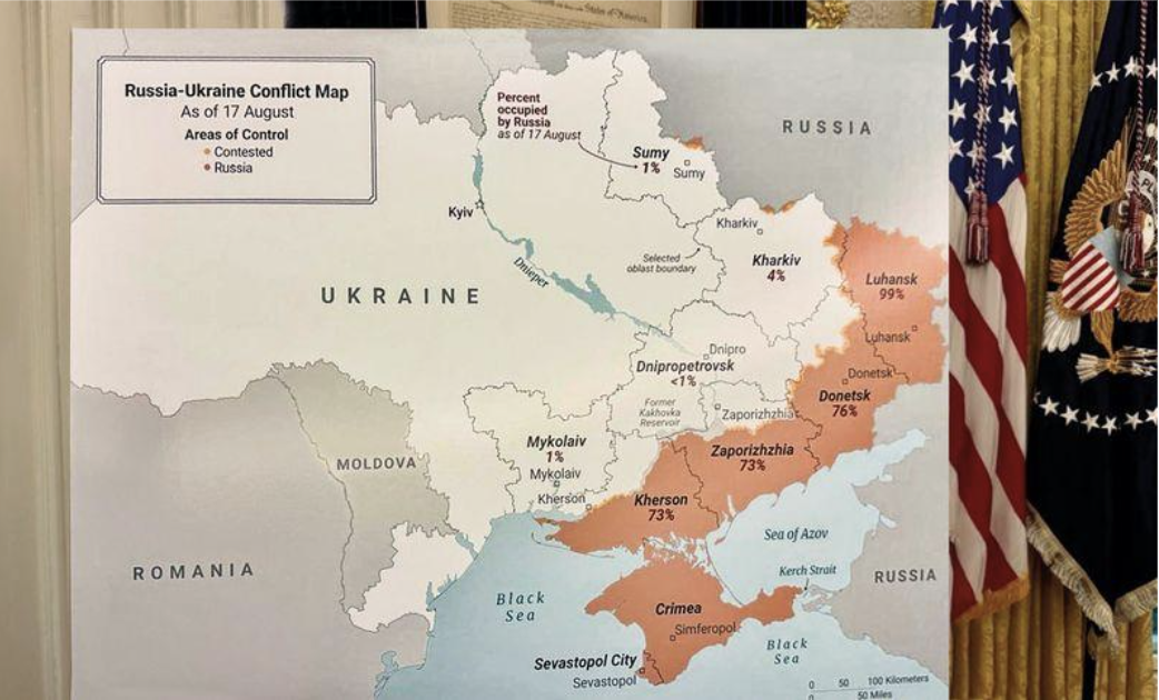 После того, как Зеленский увидел эту карту у президента США Дональда Трампа, он окончательно потерял связь с реальностью