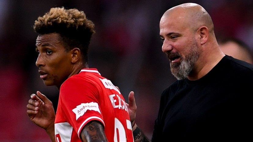     Полузащитник «Спартака» Жедсон Фернандеш и главный тренер Деян Станкович РИА Новости Алексей Филиппов