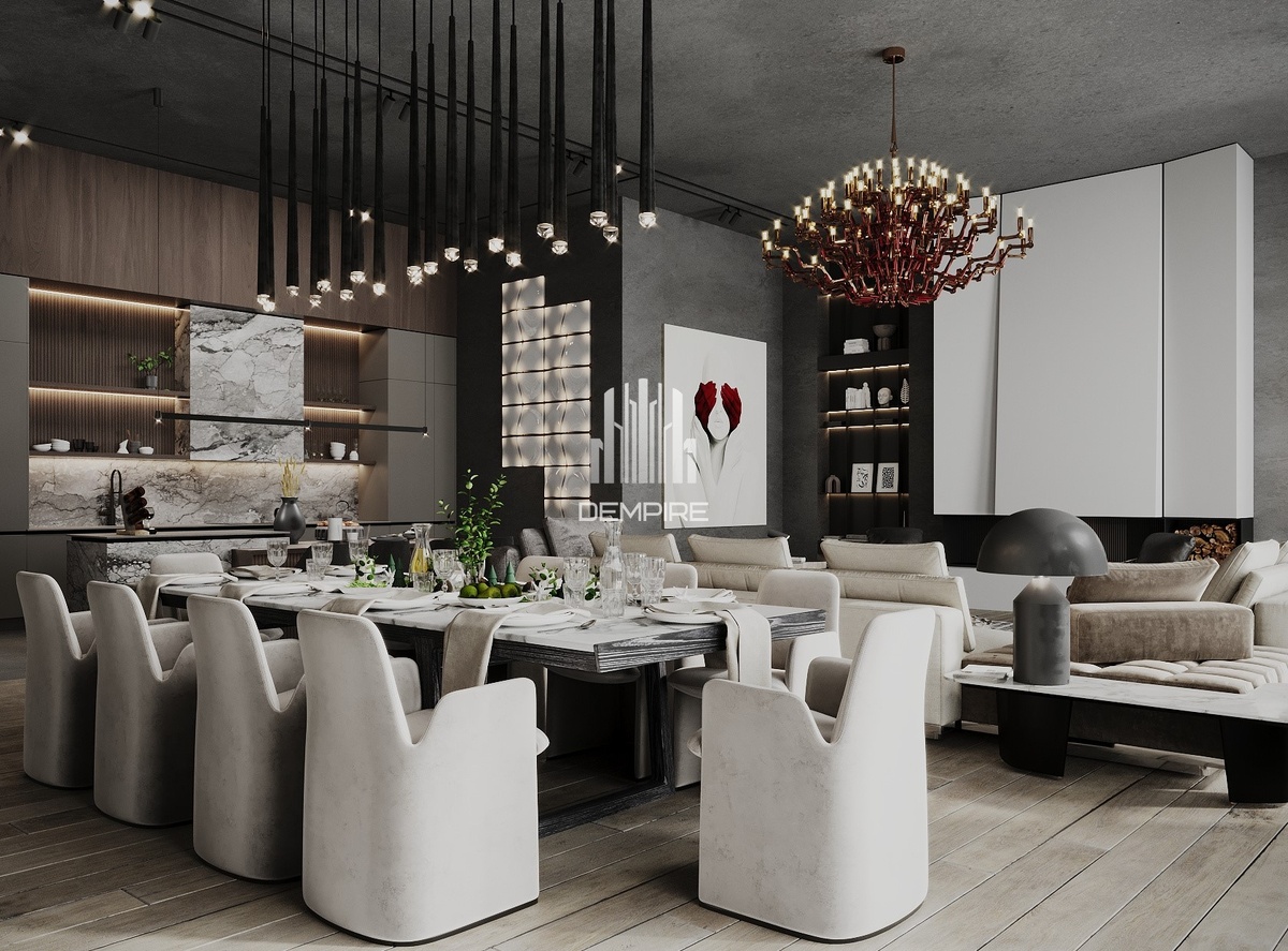 Гостиная, частная резиденция в КП VISION