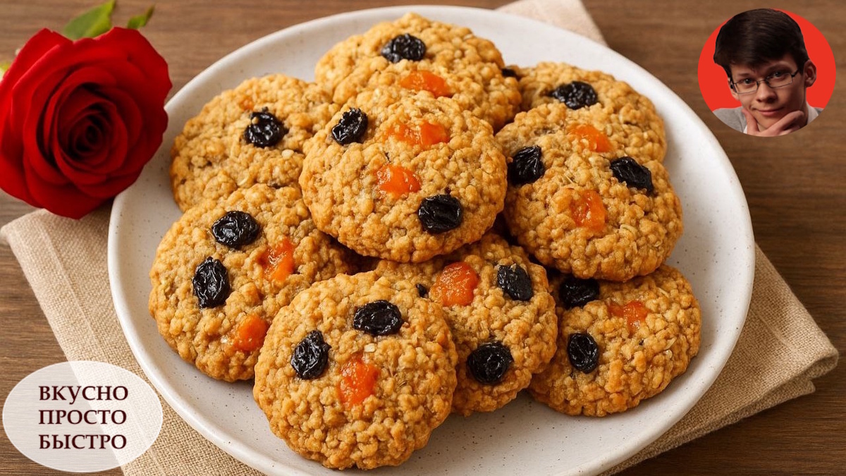 ОВСЯНОЕ ПЕЧЕНЬЕ БЕЗ ВЫПЕЧКИ - Вкусно Просто Быстро