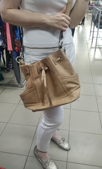 Кожаная сумка из секонд-хенд, цена 2000