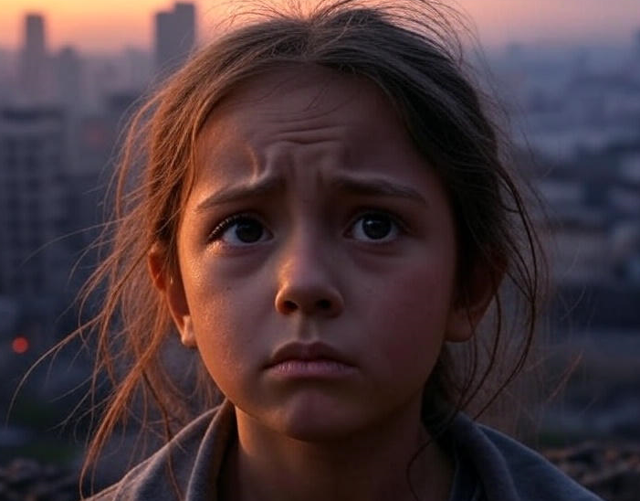 Девочка испытывает экотревожность из-за загрязнения окружающей среды