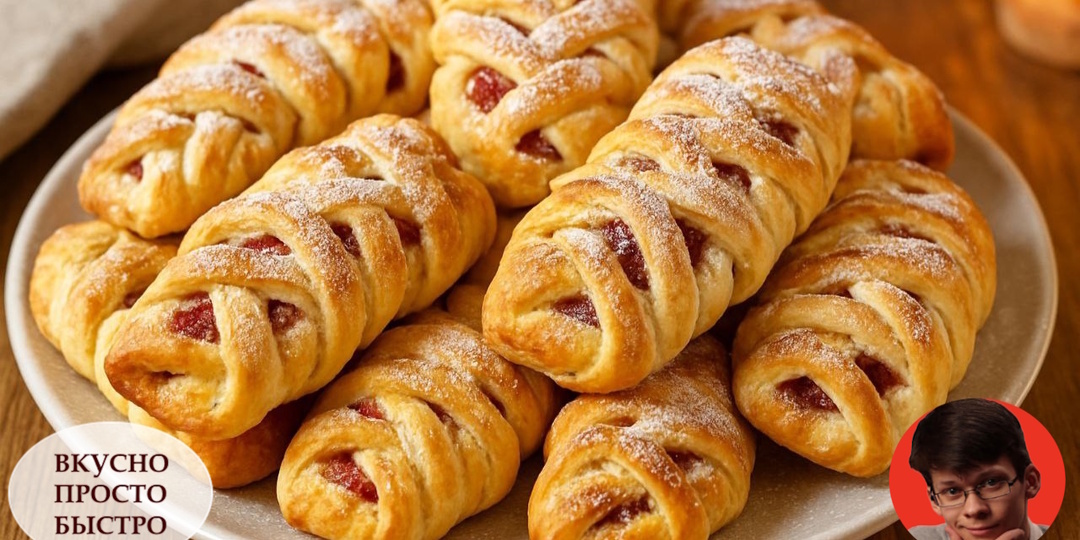 МОЛОЧНЫЕ КОСИЧКИ С ЯБЛОЧНОЙ НАЧИНКОЙ «Нежные плетёнки». Воздушное тесто и ароматная яблочная начинка! Исчезают со стола за секунды