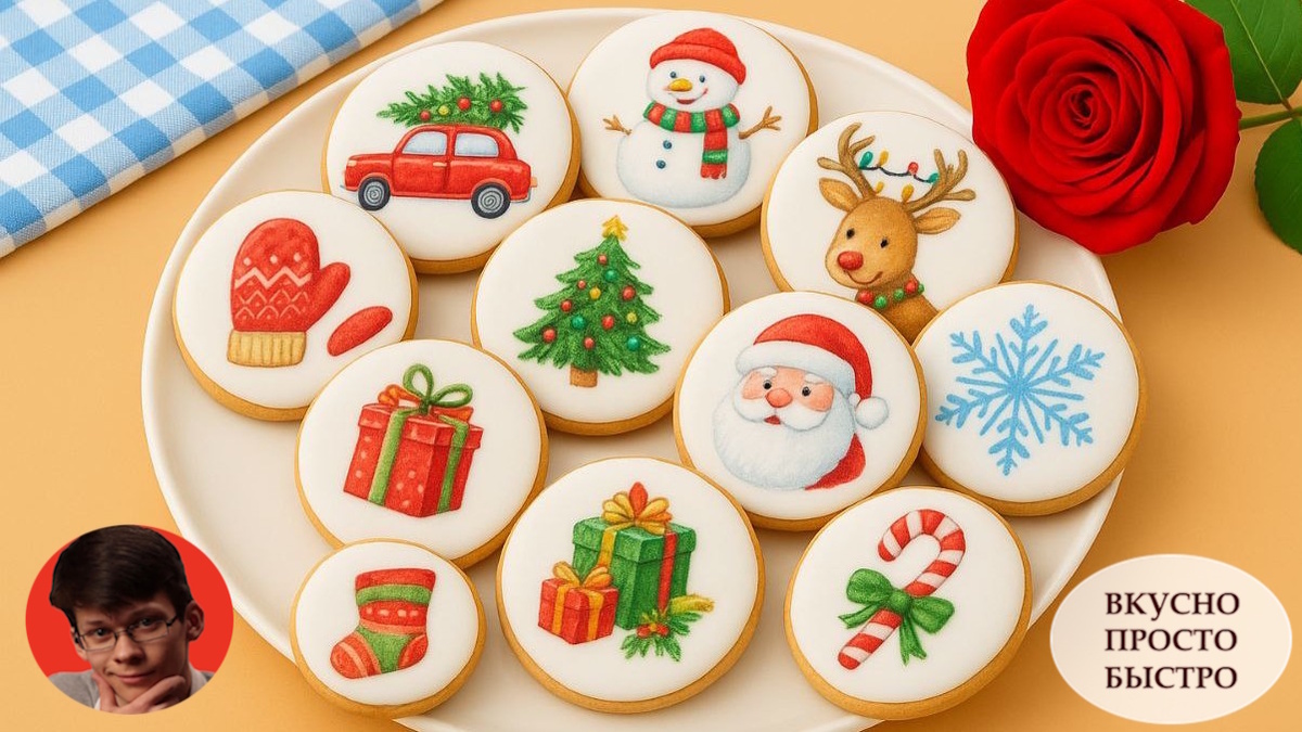 ИМБИРНОЕ ПЕЧЕНЬЕ С РИСУНКОМ - Вкусно Просто Быстро