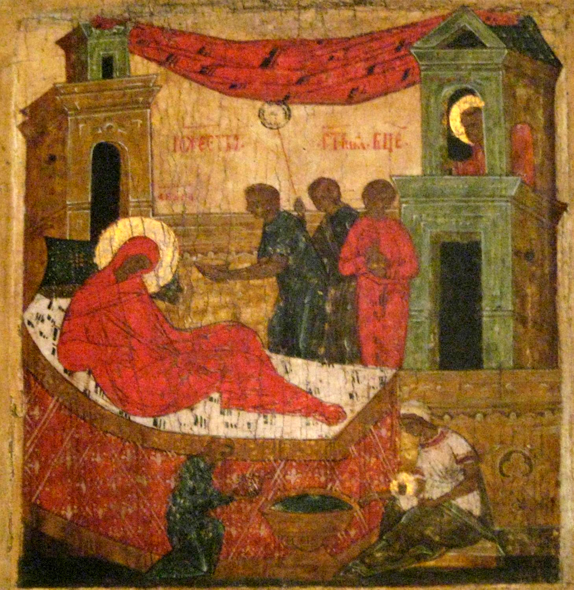 Рождество Богородицы.
Псковская икона XVI—XVII веков