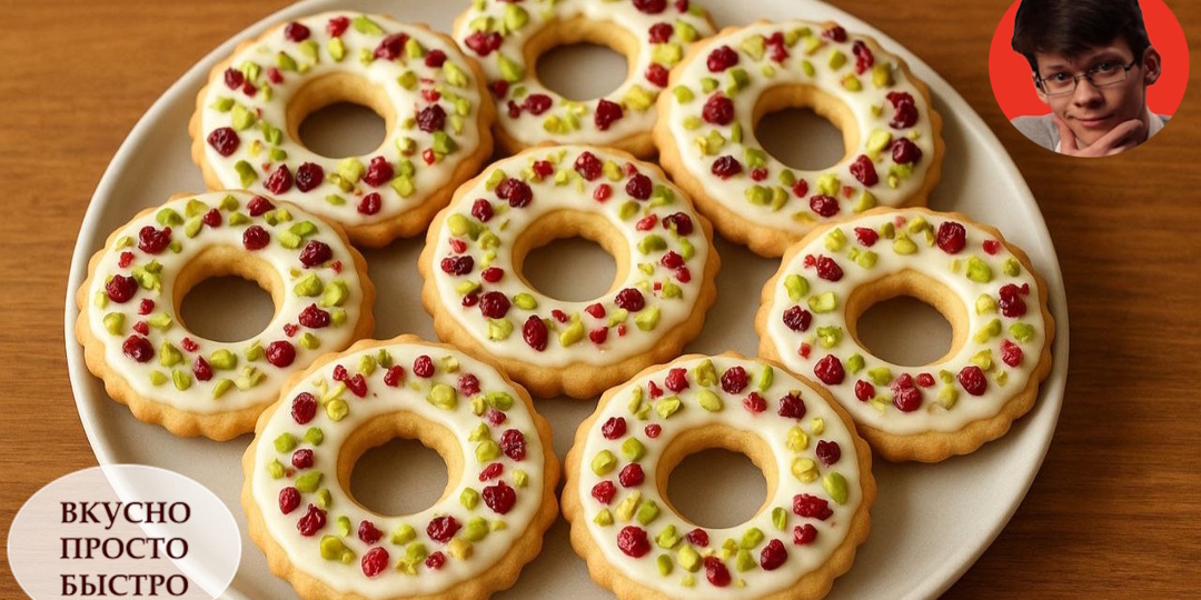 ПЕЧЕНЬЕ «Новогодние веночки». Нежное песочное печенье с праздничным декором! Идеальный подарок, созданный с душой