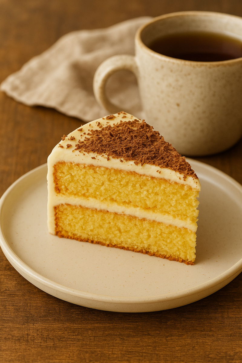 Кусочек кефирного торта Семейный вечер