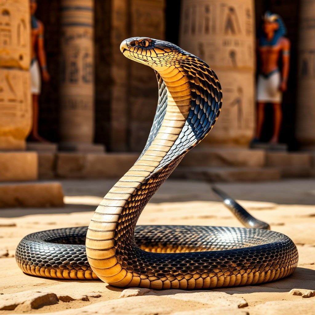 Кобра, готовая к нападению. (нейросеть)