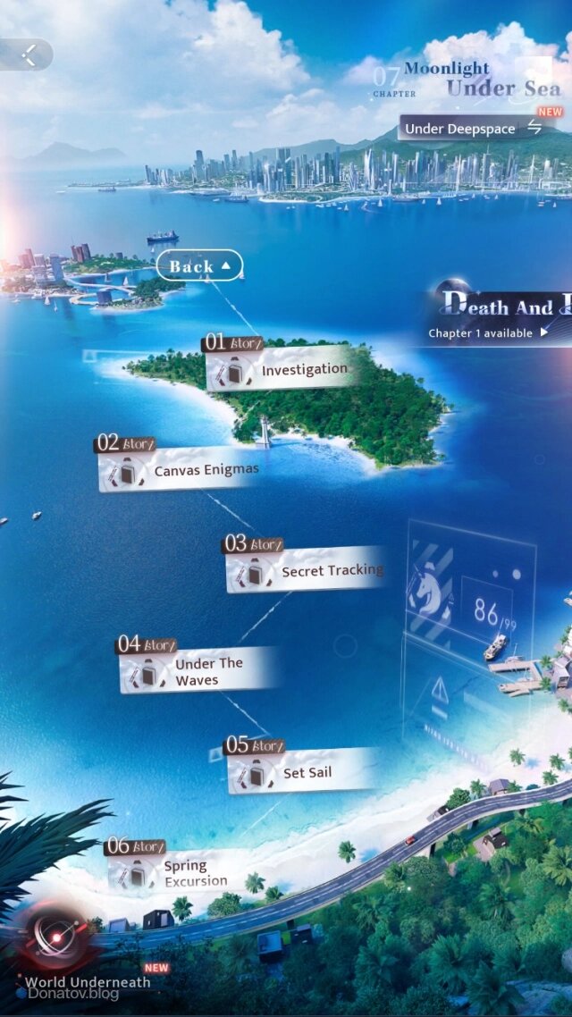    Love and Deepspace: 7 глава Moonlight Under Sea из Under Deepspace