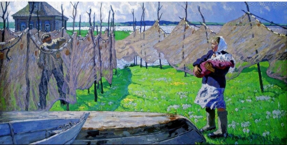 Андрей Тутунов. «Рыбацкий посёлок». 1961