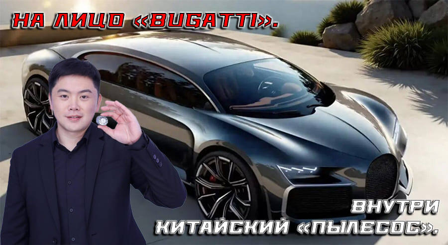    Самый быстрый "пылесос", то есть электромобиль в мире, с «лицом» Bugatti Veyron?