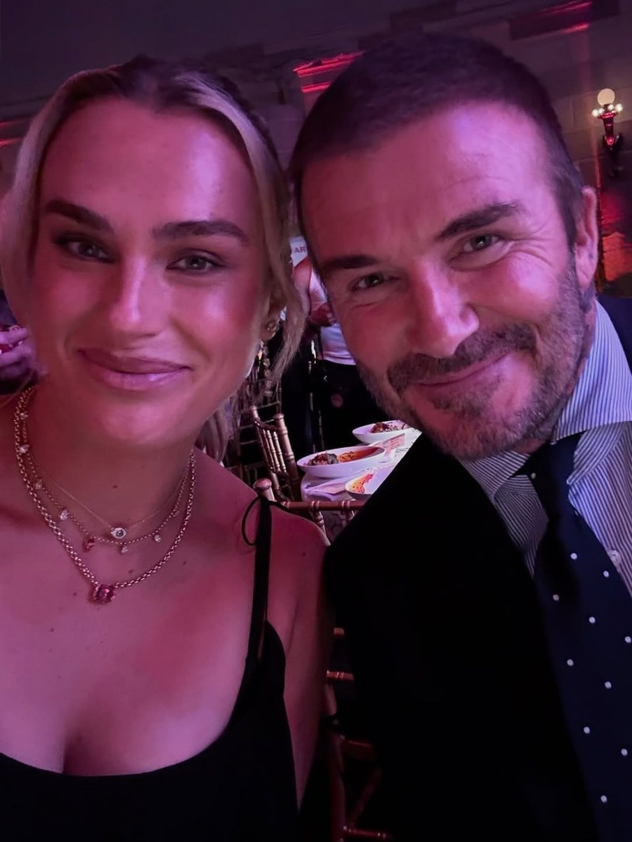 Арина Соболенко и Дэвид Бэкхэм