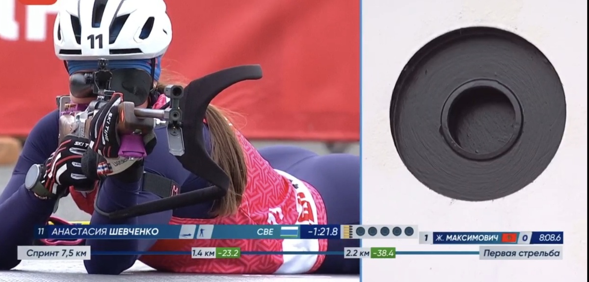 Настя Шевченко на 1 стрельбе