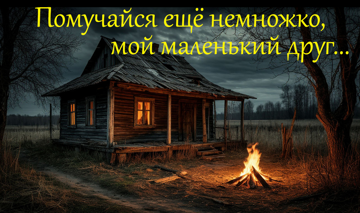 Помучайся ещё немножко, мой маленький друг... Ты ЗДЕСЬ не ради радости и счастья, а для забавы дикарей...