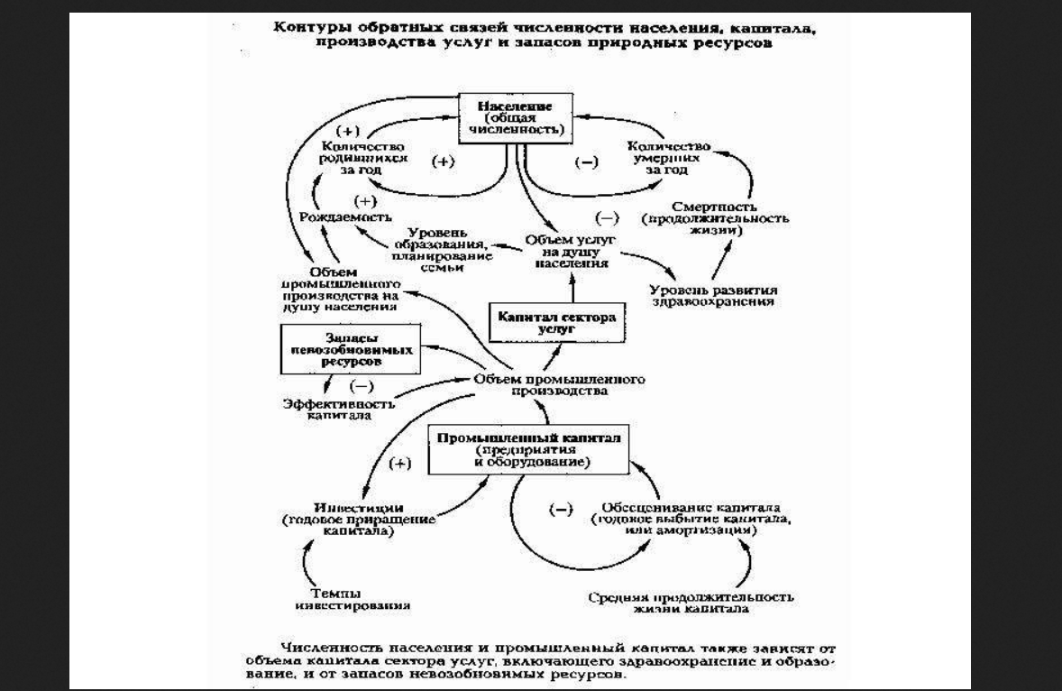 Одна из моделей системной динамики