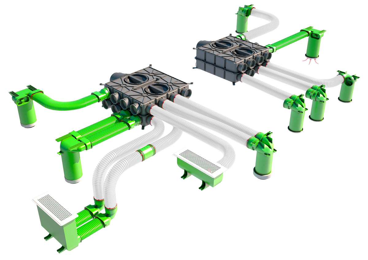 Белые воздуховоды - Blizzard Alpina (Нидерланды), зеленые воздуховоды (овальные) - Blizzard R2 (Нидерланды) - это безопасно