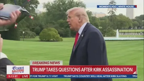 Трамп отвечает на вопросы о Кирке рассказом, как он построит бальный зал в Белом доме.