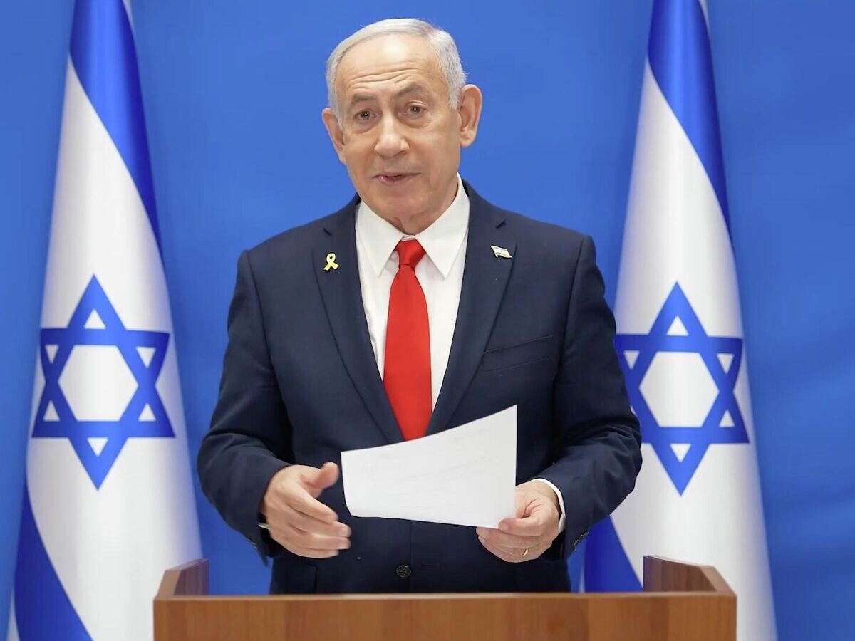    Кадр из видеообращения Беньямина Нетаньяху© Benjamin Netanyahu/Telegram