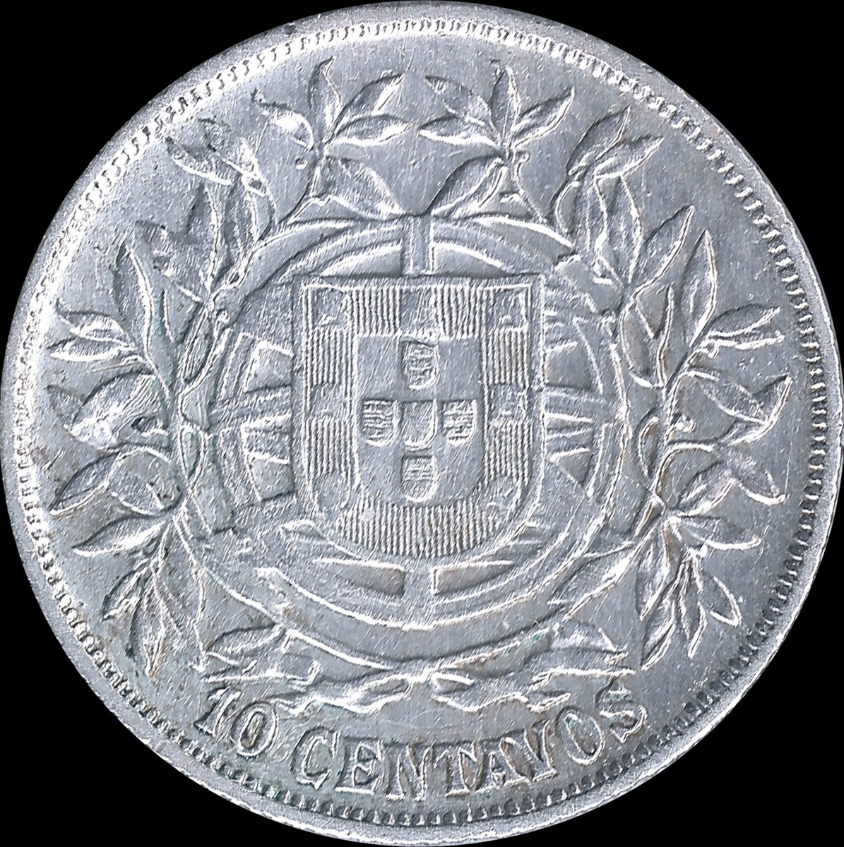 Реверс монеты 10 сентаво 1915 года.