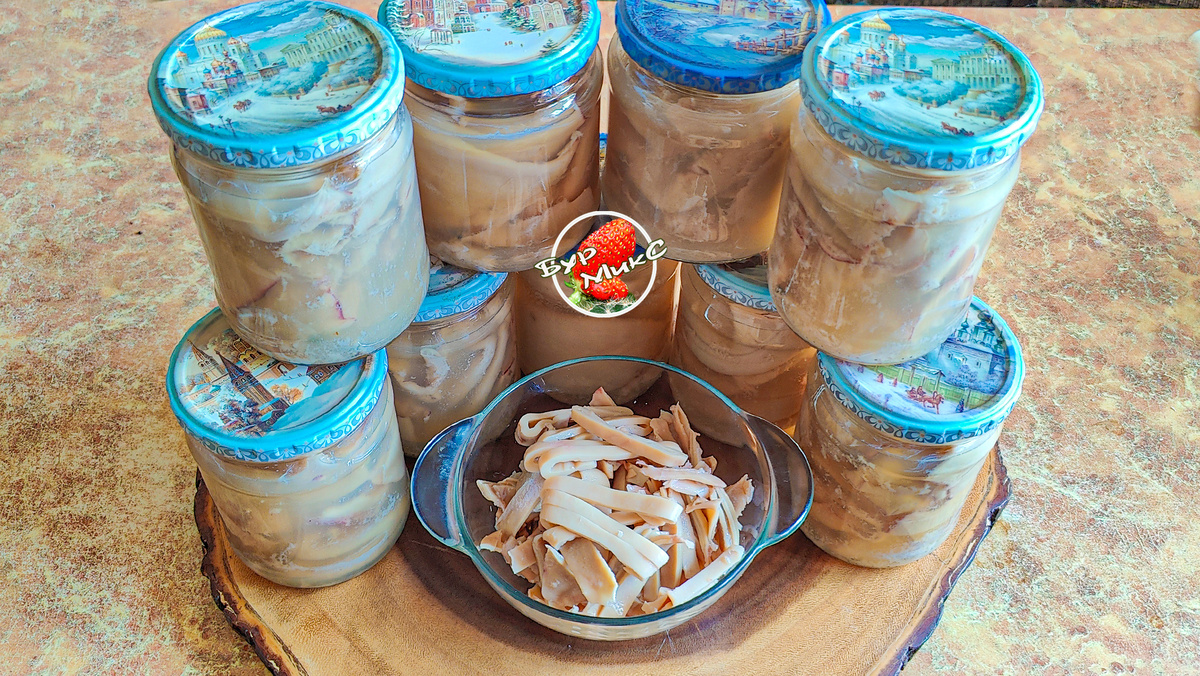 Консервированные кальмары на зиму в автоклаве