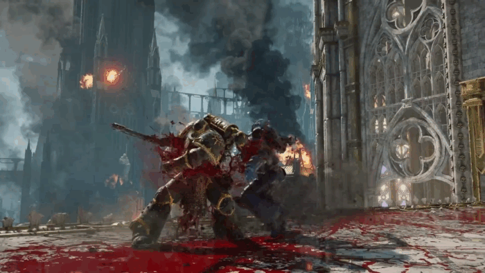 Gif картинка "Отрывок из трейлера игры Space Marine 2"