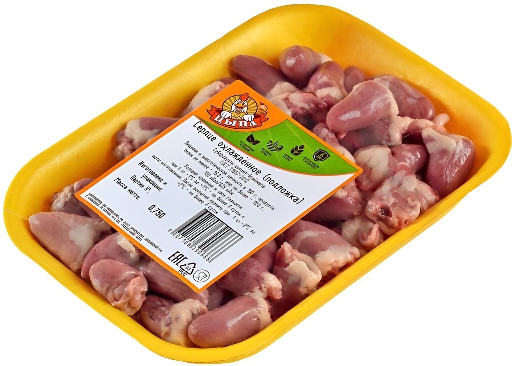Куриные сердечки в рознице