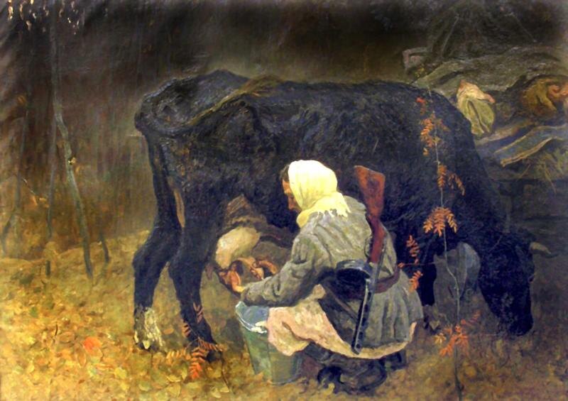 Ткачев Алексей Петрович, Ткачев Сергей Петрович. Трудные годы (Приняли в отряд). 1966-1967. Вологодская областная картинная галерея.