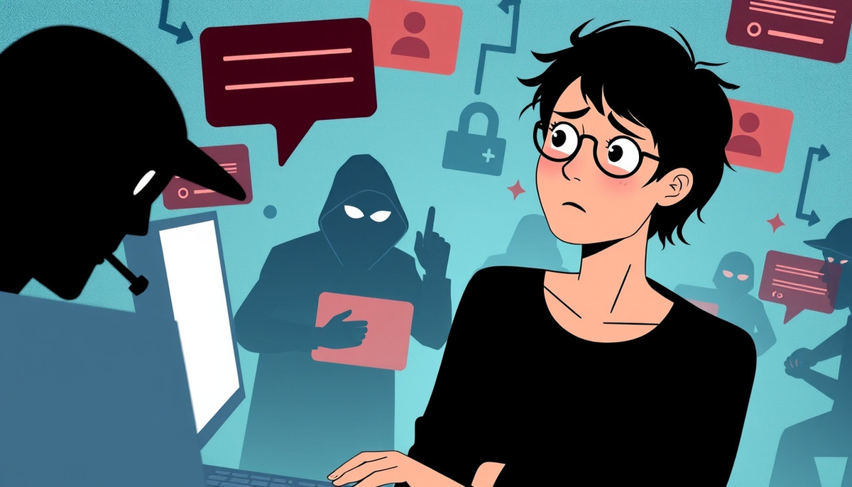    Изображение, показывающее опасности передачи личных данных в интернете