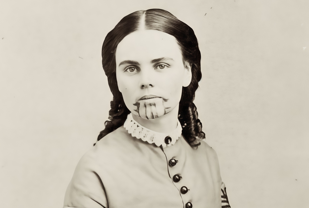 Олив Отмэн и ее знаменитые татуировки на лице